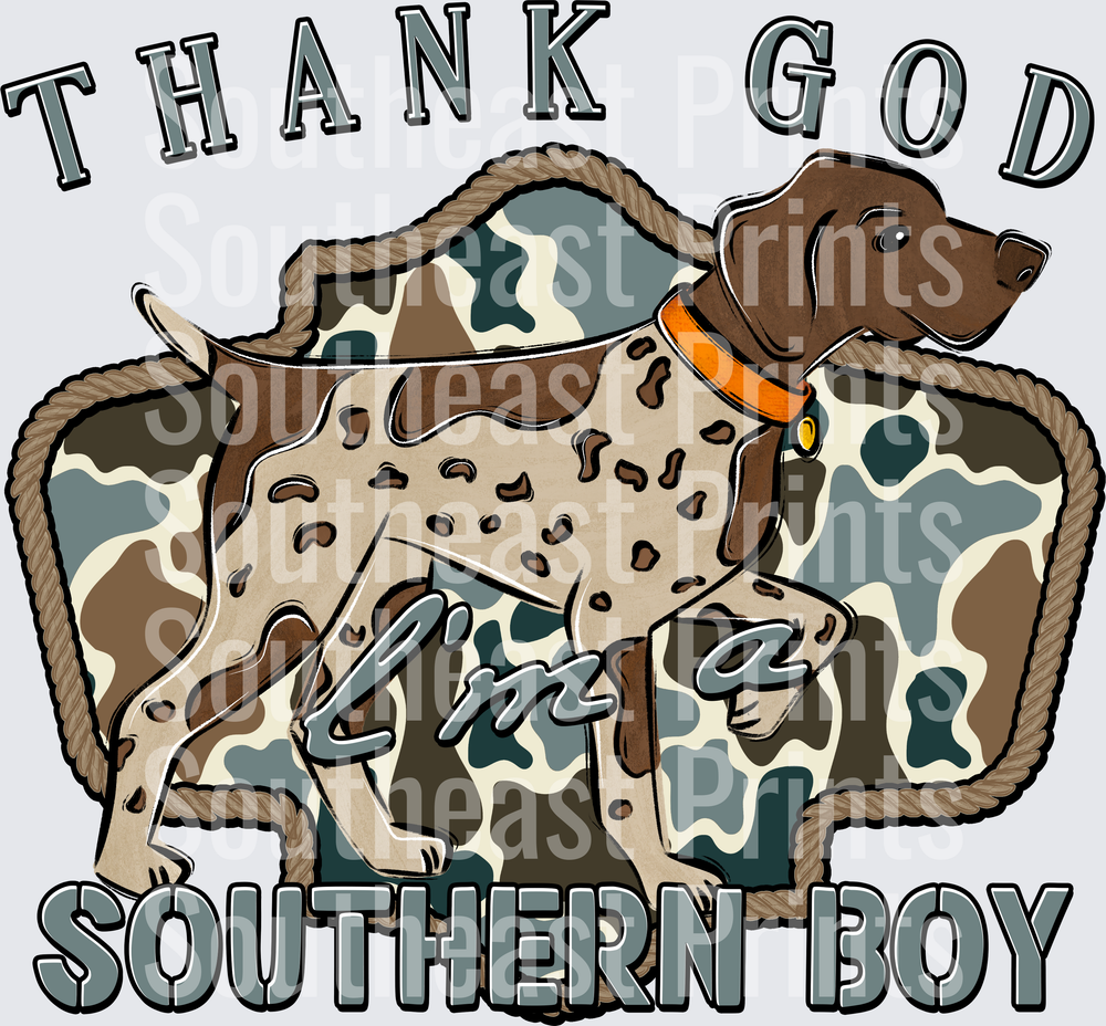 Thank God Southern Boy German Shorthaired Pointer Camo