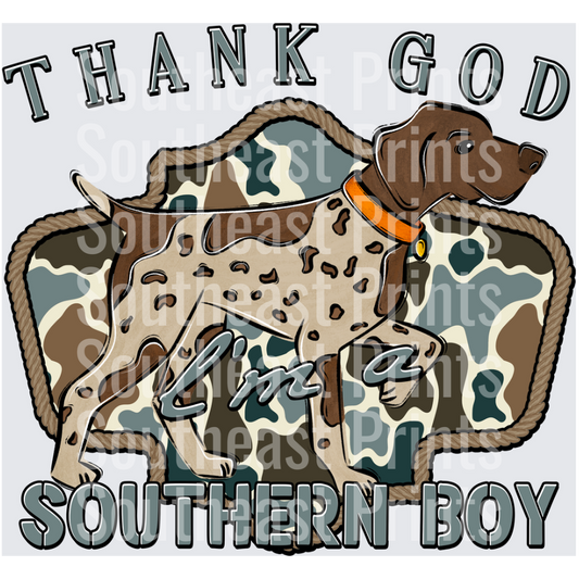 Thank God Southern Boy German Shorthaired Pointer Camo