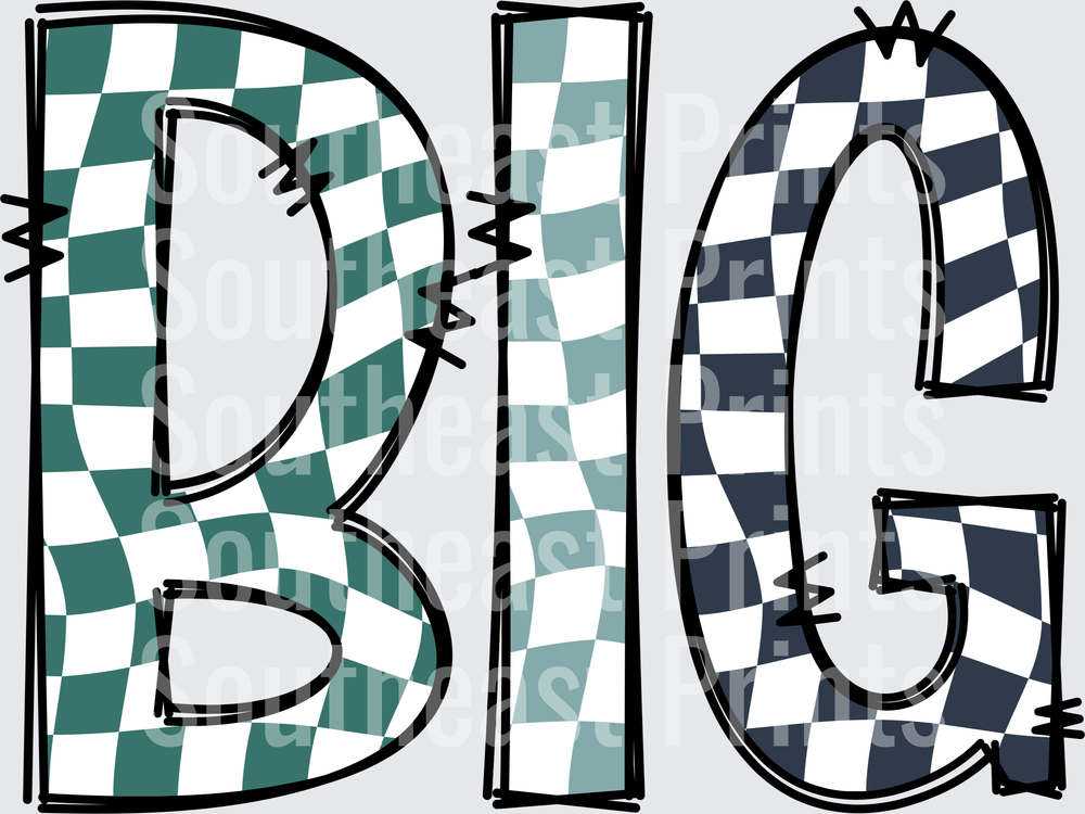 BIG Checkered Letters