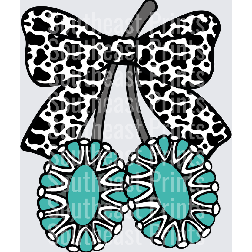 Turquoise Squash Blossom Bow