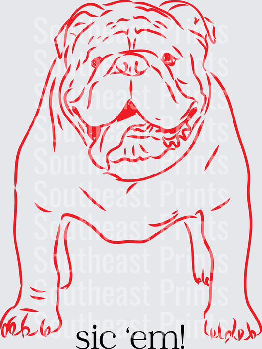 Red Bulldog Sic Em
