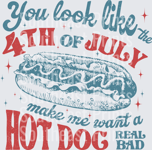 Fourth of July Hot Dog Pun