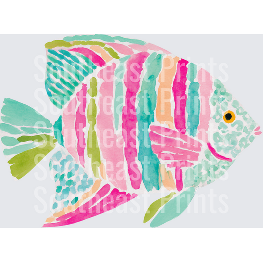 Colorful Watercolor Fish