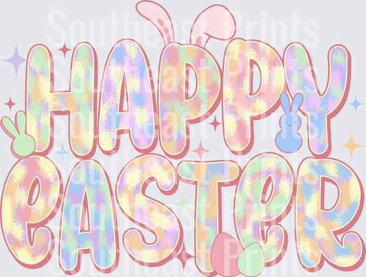 Happy Easter Pastel Rainbow