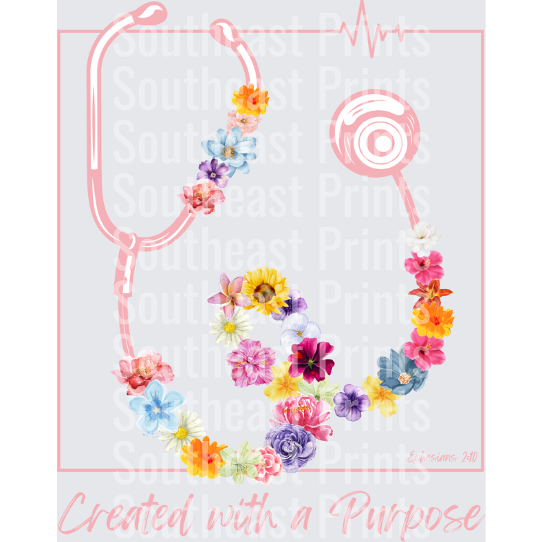 Floral Stethoscope Faith