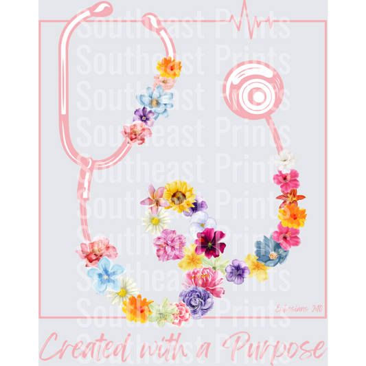 Floral Stethoscope Faith