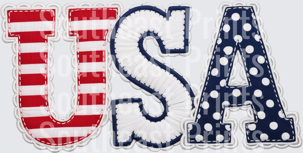 Patriotic USA Letters
