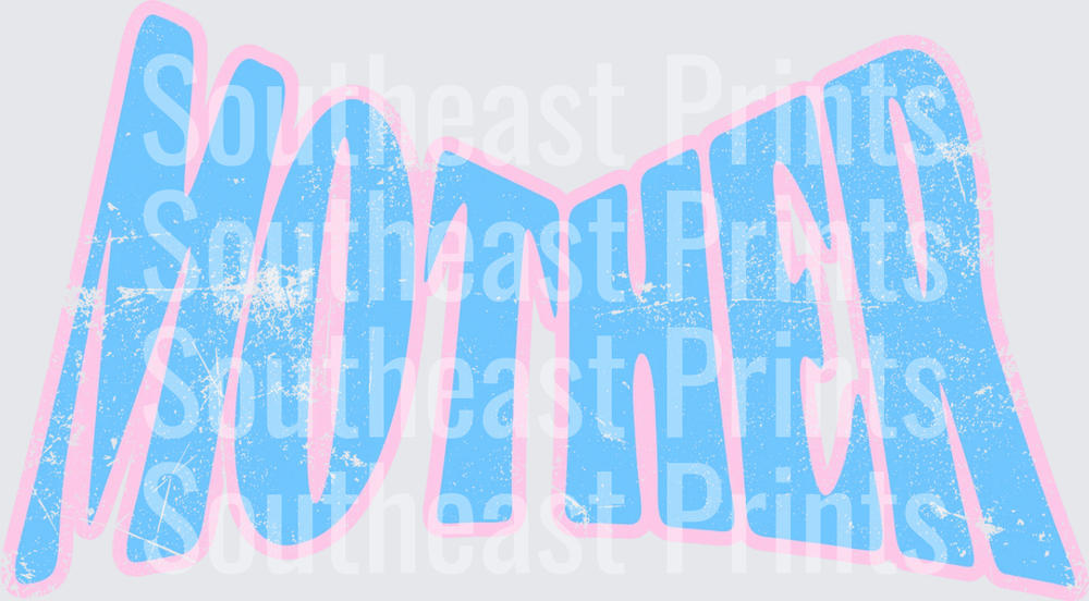 Distressed Mother Bold Lettering