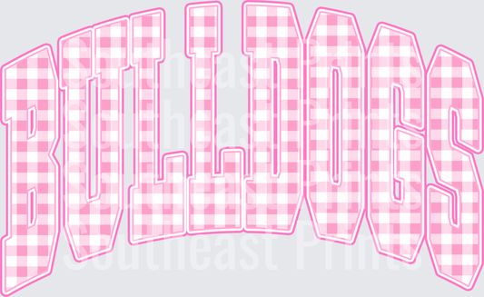 Pink Gingham Bulldogs