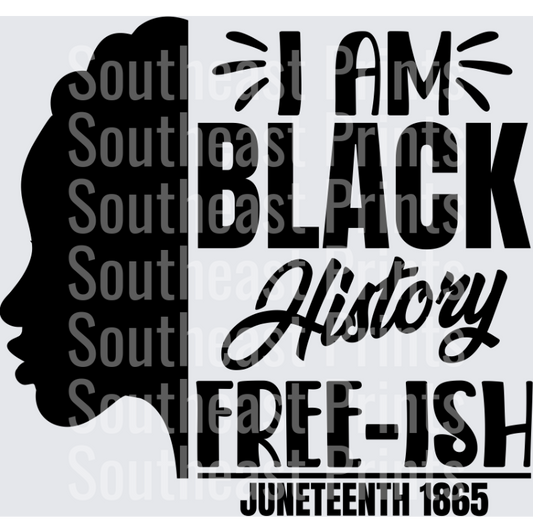 I Am Black History Juneteenth 1865 Freedom Silhouette