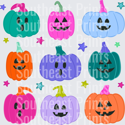 Colorful Halloween Pumpkins