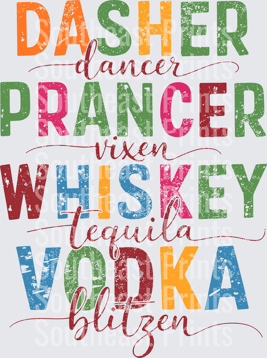 Reindeer Names Typography