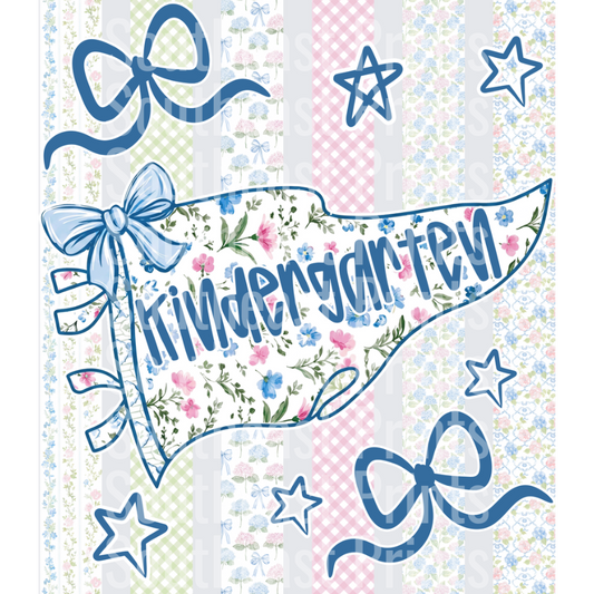 Kindergarten Floral Pennant