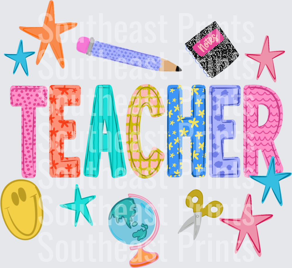Colorful Patterned Teacher
