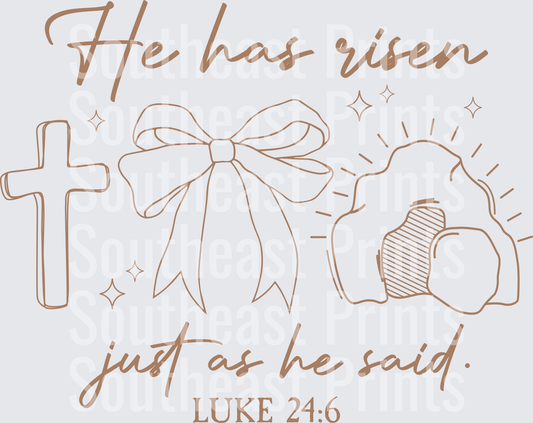 He Has Risen Easter Cross