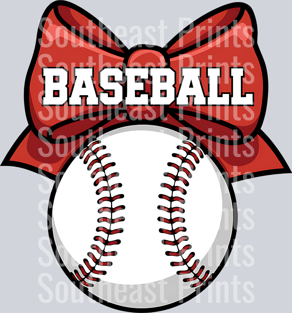 CC-SP08022517-Baseball And Red Bow Sublimation