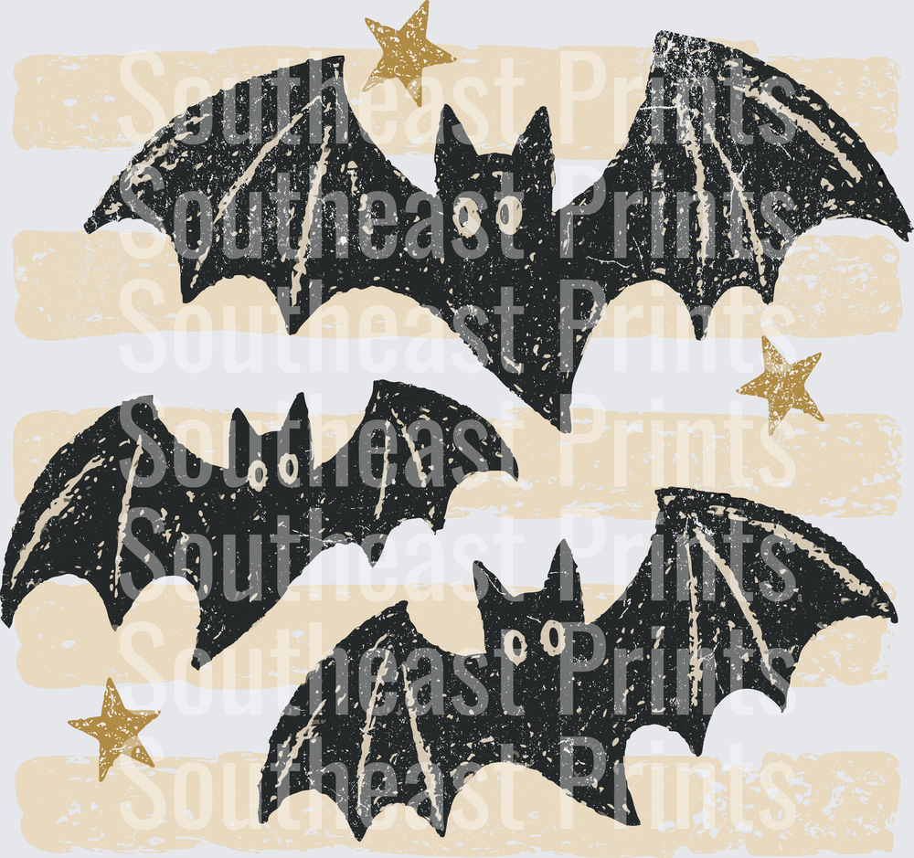 Vintage Distressed Halloween Bats