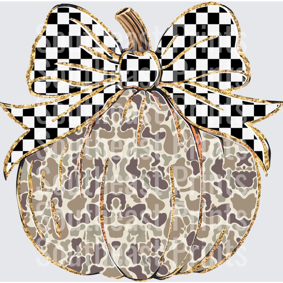 Leopard Pumpkin Bow