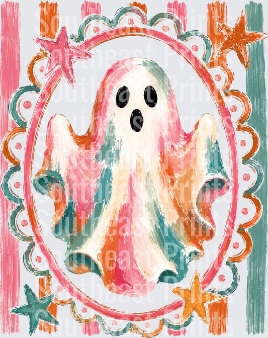 Retro Colorful Ghost