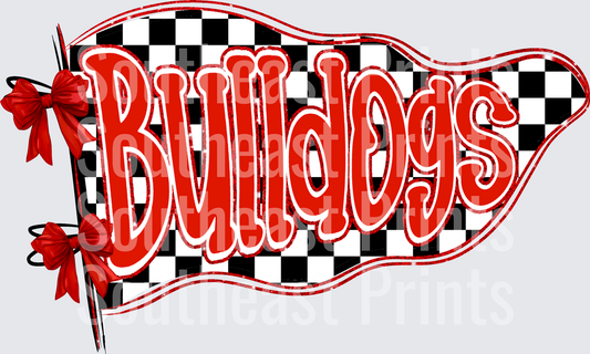 Bulldogs Checkered Pennant