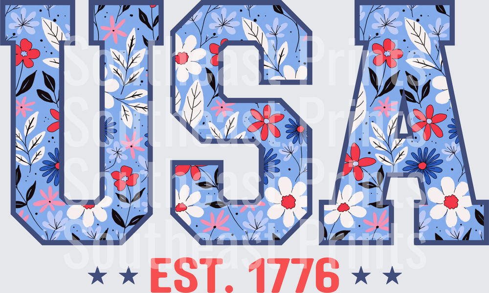 Floral USA Patriotic