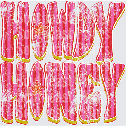 Howdy Honey Distressed