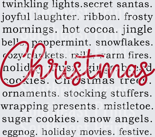 Christmas Word Collage