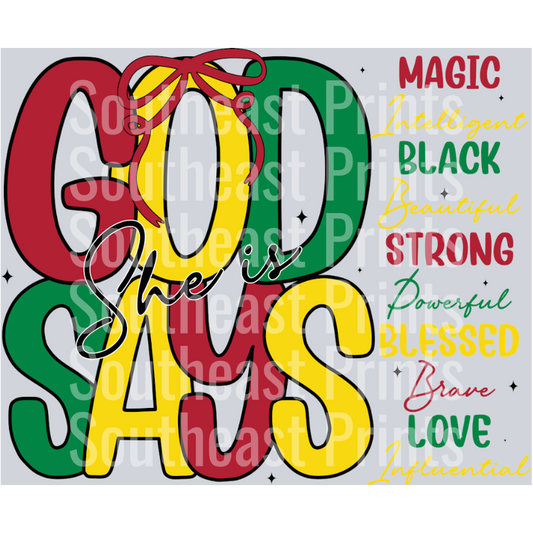 God Says She Is Black History