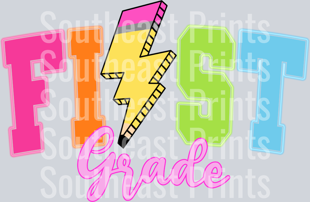First Grade Retro Design | Southeast Prints