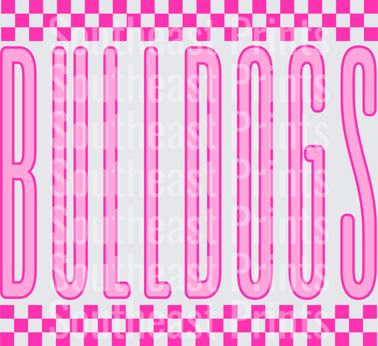 Pink Checkered Bulldogs