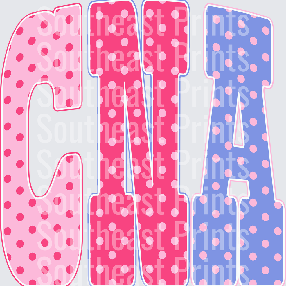 CNA Polka Dot Letters