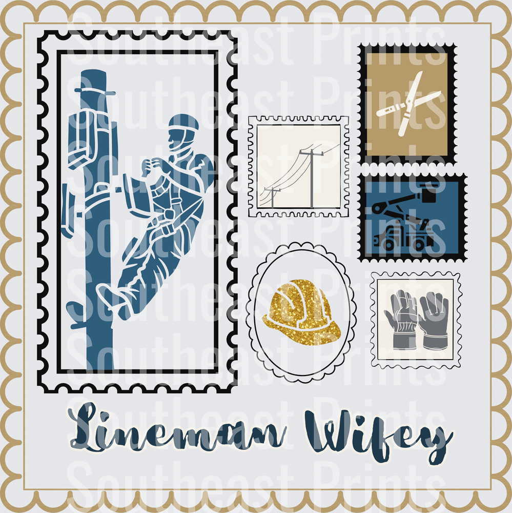 Lineman Wifey Stamps