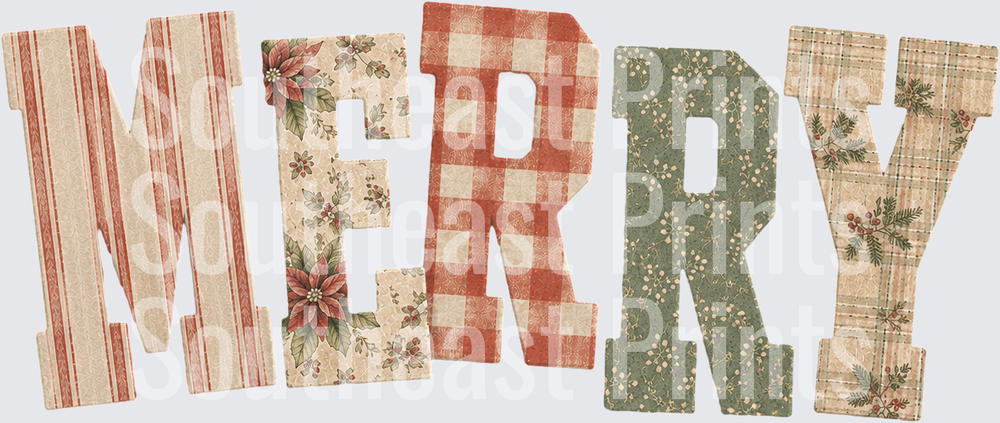 Merry Patchwork Letters