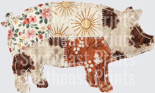 Patchwork Fabric Pig
