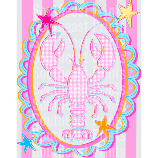 Pink Gingham Lobster