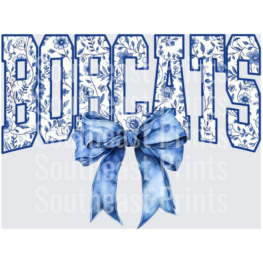 Bobcats Floral Bow