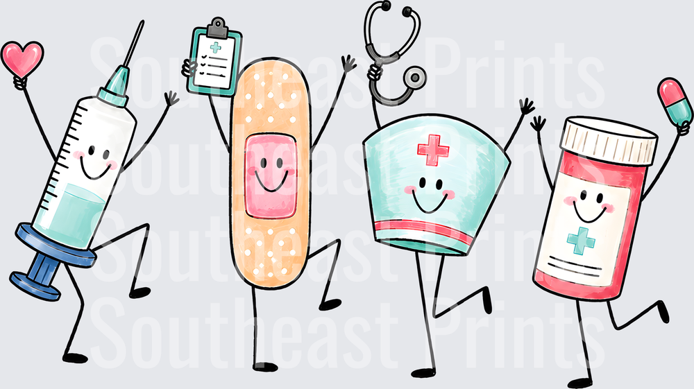 Cute Medical Characters Dancing