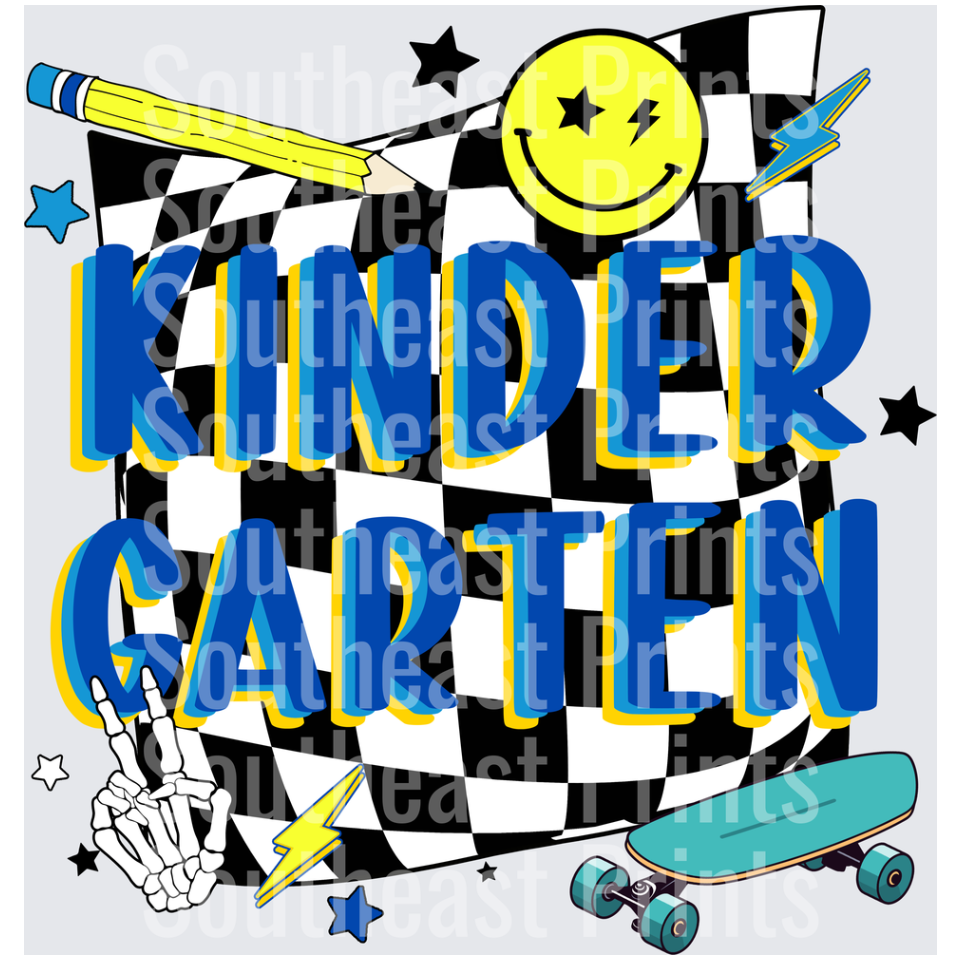 Kindergarten Retro Checkered