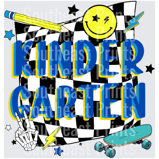 Kindergarten Retro Checkered