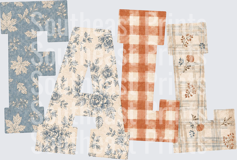 Patchwork Fall Letters