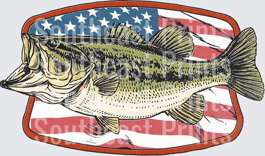 Patriotic Largemouth Bass