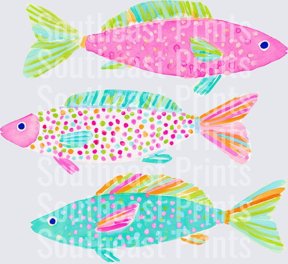 Colorful Watercolor Fish