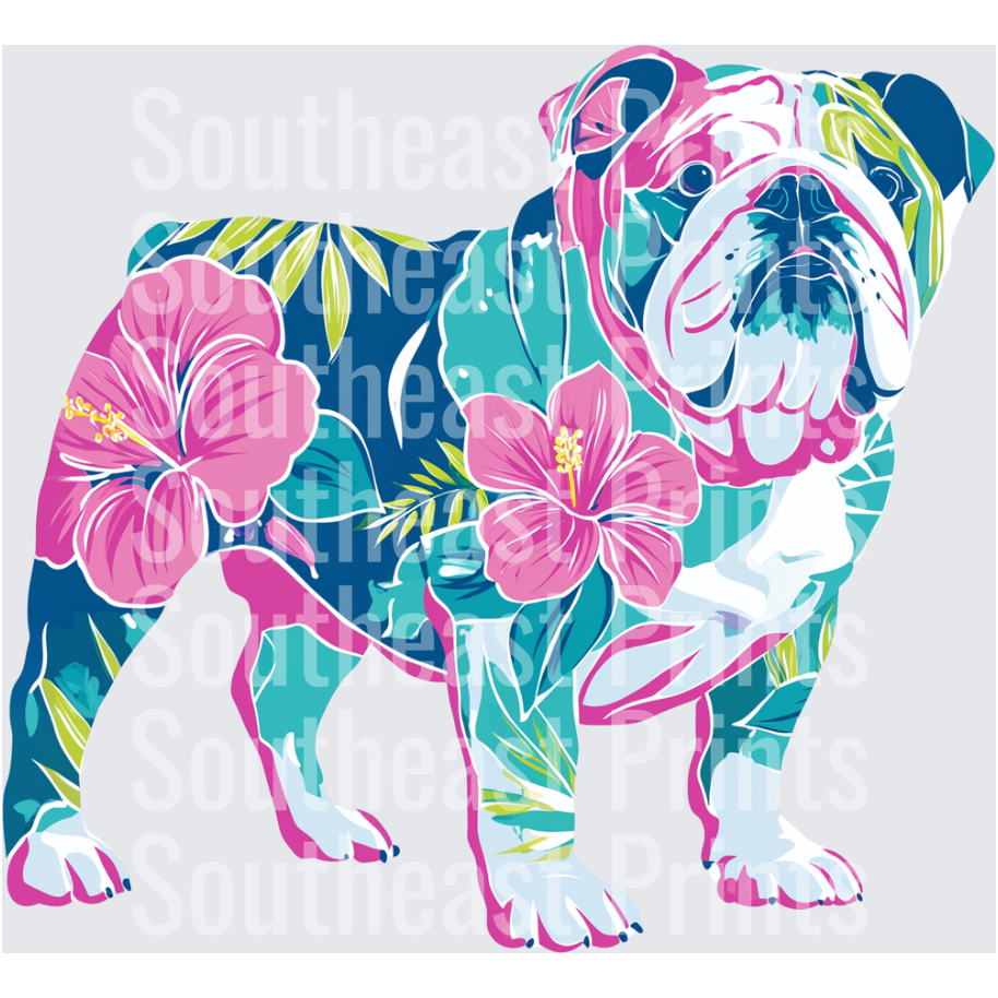 Tropical Floral Bulldog