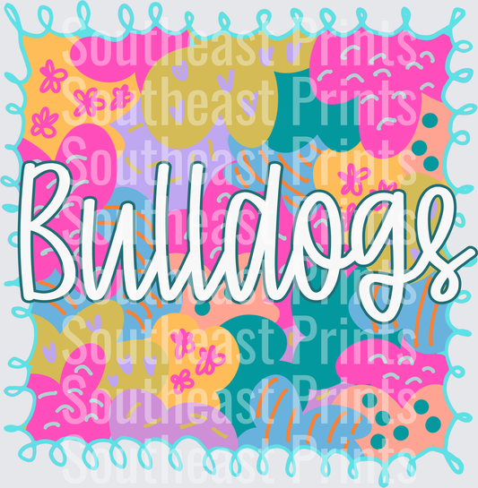 Bulldogs Colorful Patchwork