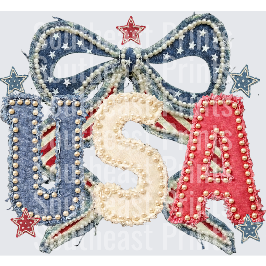 USA Patriotic Bow