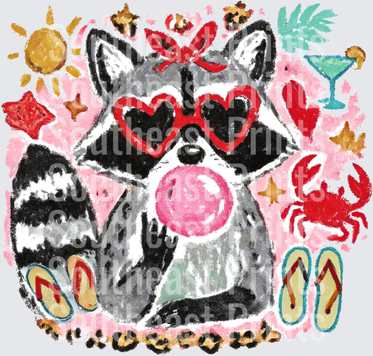 Summer Vacation Raccoon