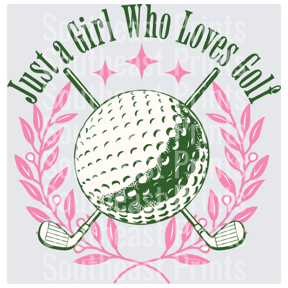 Golf Pink and Green Design