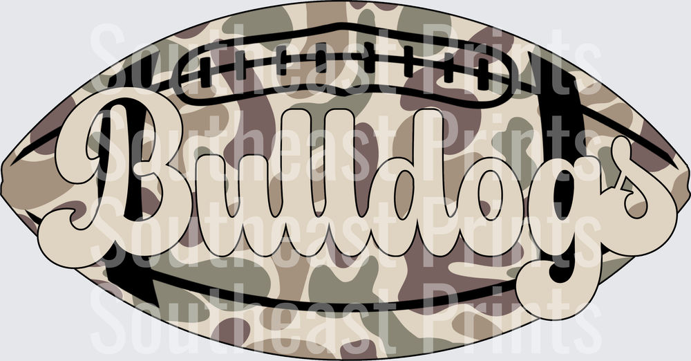 Bulldogs Camo Football