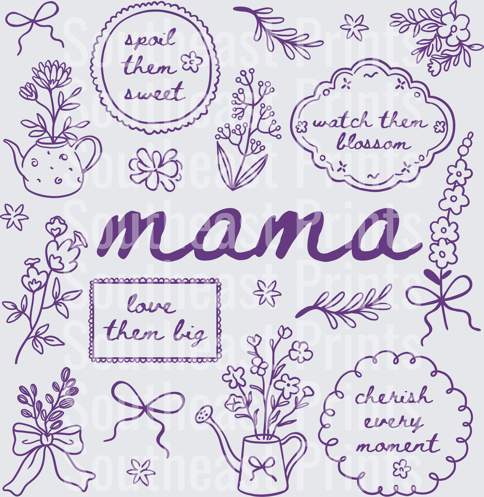 Mama Floral Doodles