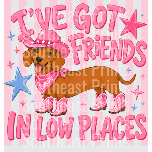 Cowboy Dachshund Friends